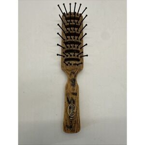 Vintage GOODY Wood Grain 6" Detangle Vented Blow‎ Dry Hair Brush Made In USA